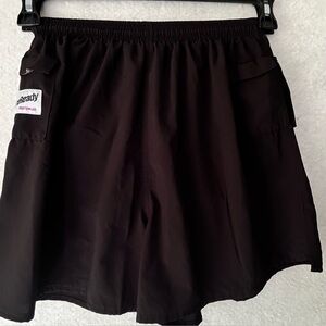 Race Ready Women Long Distance Black Running  Shorts Size Medium